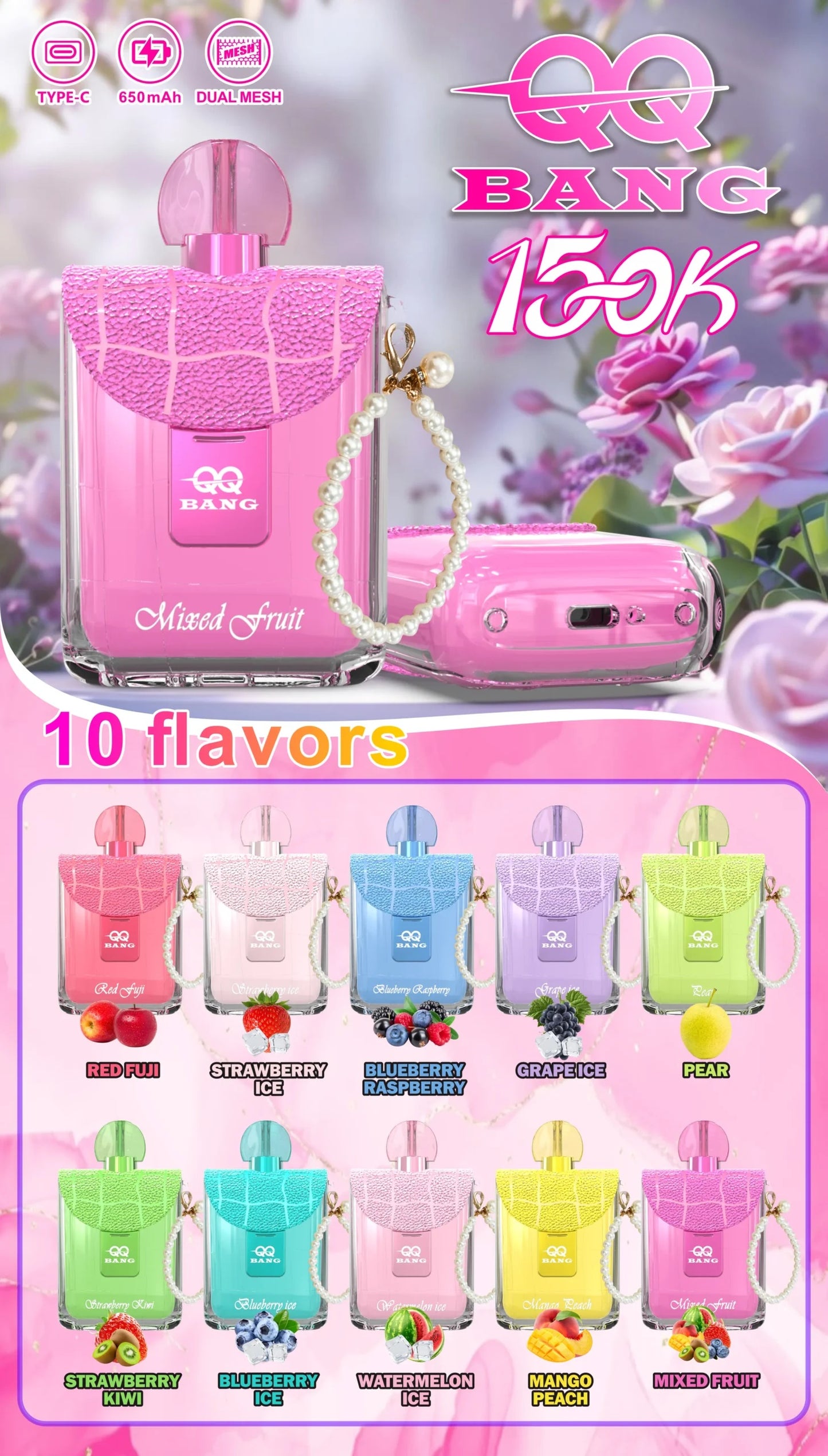 QQ Bang Perfume 150K 150000 Puffs Einweg Kit