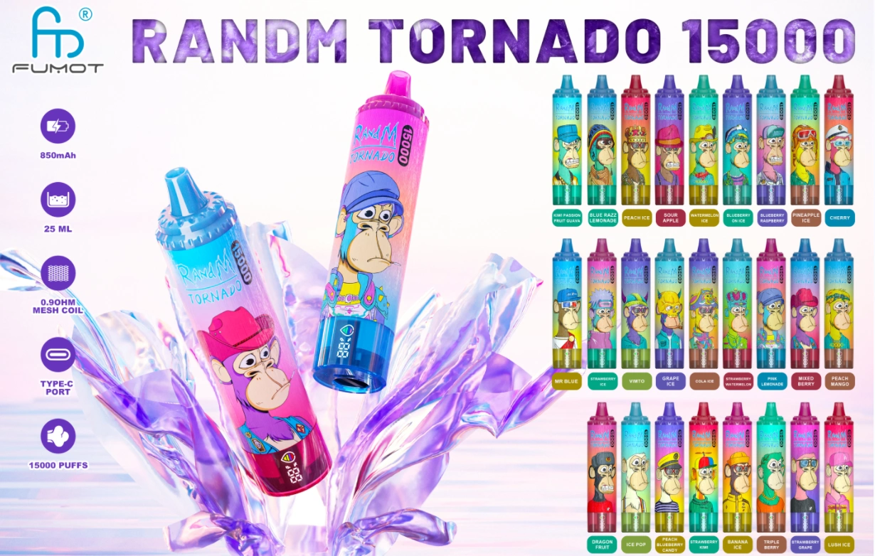 [Clearance Sale] Fumot Randm Tornado 15000 Puffs Wiederaufladbares Einweg Kit - 💥 Nehme 5 Zahle NUR 4! + Ab einem Einkauf von 100€ 2 Mystery Gratis💥