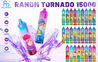 [Clearance Sale] Fumot Randm Tornado 15000 Puffs Wiederaufladbares Einweg Kit - 💥 Nehme 5 Zahle NUR 4! + Ab einem Einkauf von 100€ 2 Mystery Gratis💥