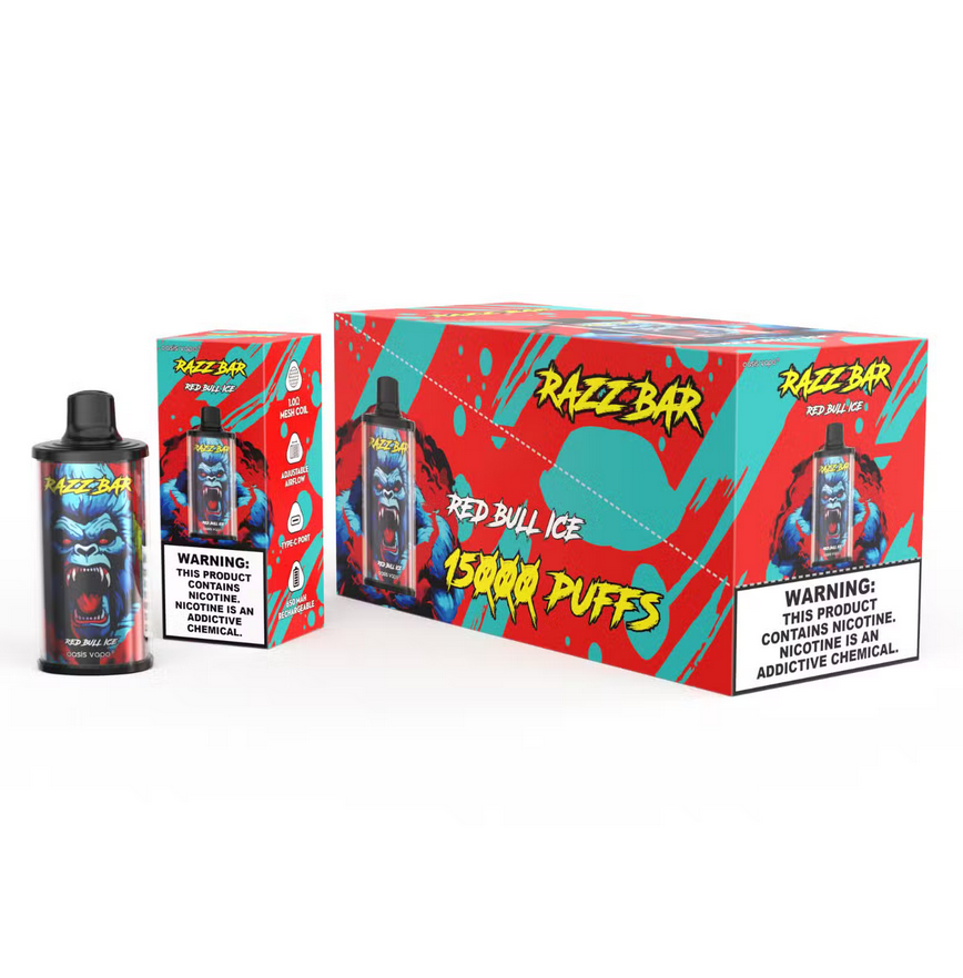 Razz Bar 15000 15K Puffs Einweg Kit- 💥 Nehme 5 Zahle NUR 4! + Ab einem Einkauf von 100€ 2 Mystery Gratis💥