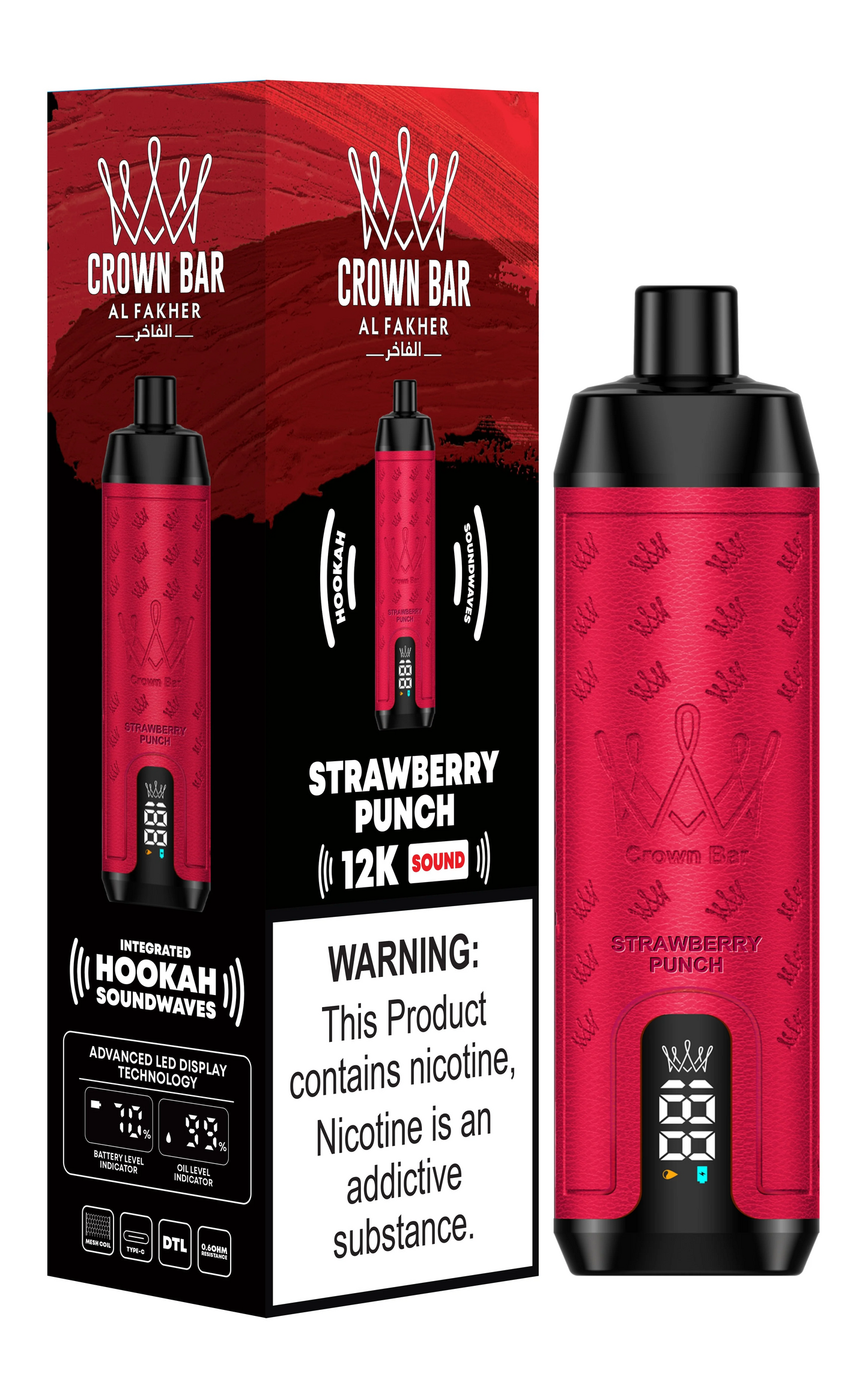 AL Fakher Crown Bar 12000 Puffs Shisha Hookah Einweg Vape - 💥 Ab einem Einkauf von 100€ 2 Mystery Gratis💥