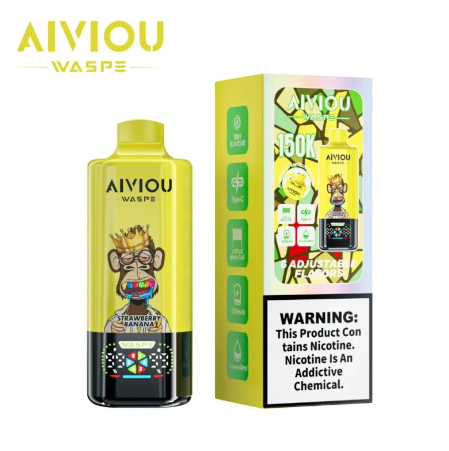 WASPE Aiviou 150K 150000 Puffs 6in1 Wiederaufladbares Einweg Kit - 💥 Nehme 5 Zahle NUR 4! + Ab einem Einkauf von 100€ 2 Mystery Gratis💥