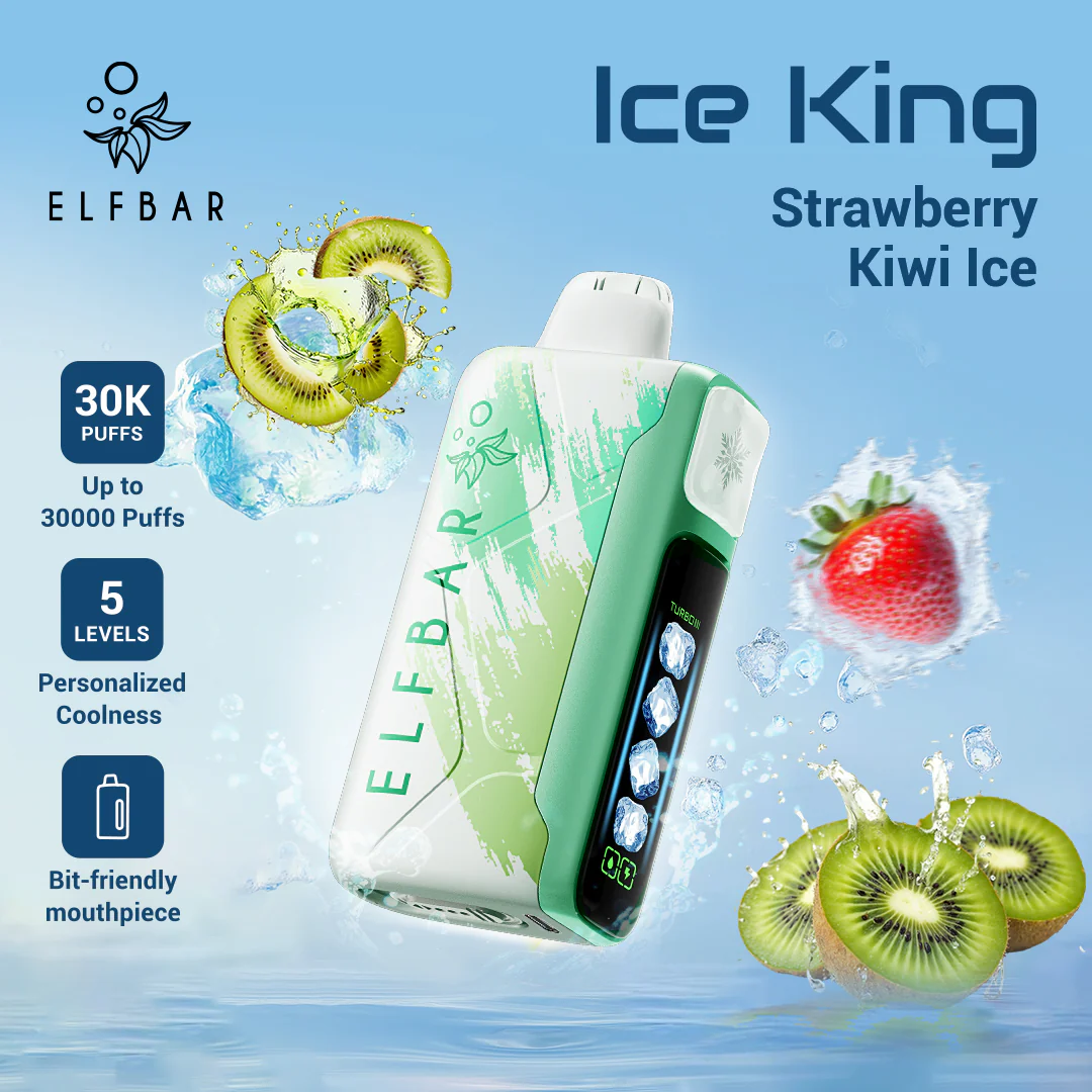 ELF Bar Ice King 30K Wiederaufladbares Einweg Kit (30000 Puffs) - 💥 Nehme 5 Zahle NUR 4! + Ab einem Einkauf von 100€ 2 Mystery Gratis💥