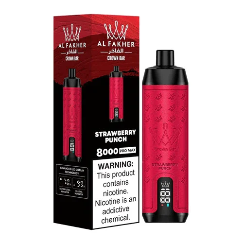 AL Fakher Crown Bar Pro 8000 Puffs Wiederaufladbares Einweg Kit - 💥 Nehme 5 Zahle NUR 4! + Ab einem Einkauf von 100€ 2 Mystery Gratis💥