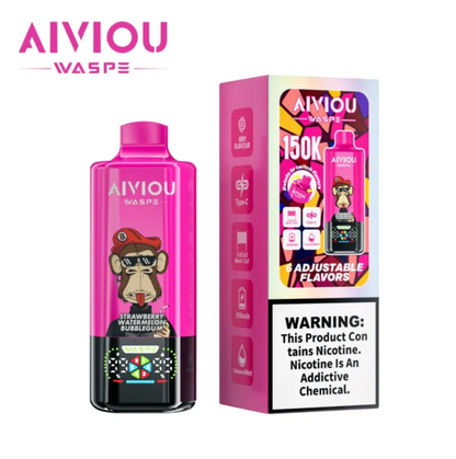 WASPE Aiviou 150K 150000 Puffs 6in1 Wiederaufladbares Einweg Kit - 💥 Nehme 5 Zahle NUR 4! + Ab einem Einkauf von 100€ 2 Mystery Gratis💥