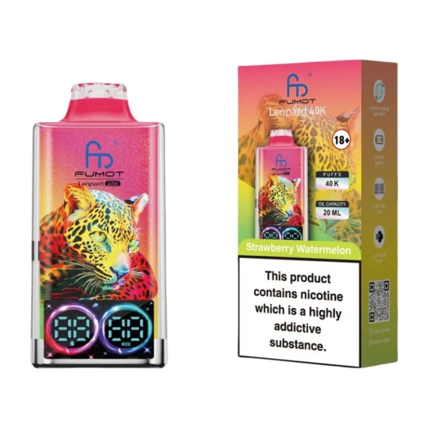 Fumot Leopard 40K Digital Display RGB Lights Einweg Kit (40000 Puffs) - 💥 Nehme 5 Zahle NUR 4! + Ab einem Einkauf von 100€ 2 Mystery Gratis💥
