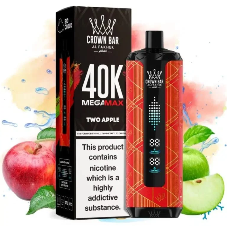 AL Fakher Crown Bar Mega Max 40K 40000 Puffs Einweg Kit - 💥 Nehme 5 Zahle NUR 4! + Ab einem Einkauf von 100€ 2 Mystery Gratis💥
