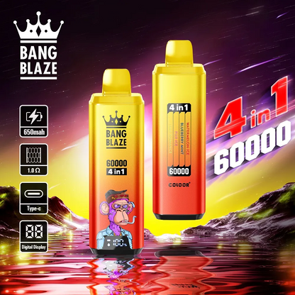 Bang Blaze 4IN1 60000 60K Puffs Wiederaufladbares Einweg Kit - 💥 Nehme 5 Zahle NUR 4! + Ab einem Einkauf von 100€ 2 Mystery Gratis💥