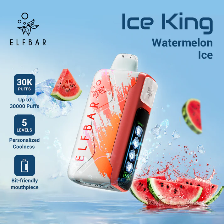 ELF Bar Ice King 30K Wiederaufladbares Einweg Kit (30000 Puffs) - 💥 Nehme 5 Zahle NUR 4! + Ab einem Einkauf von 100€ 2 Mystery Gratis💥