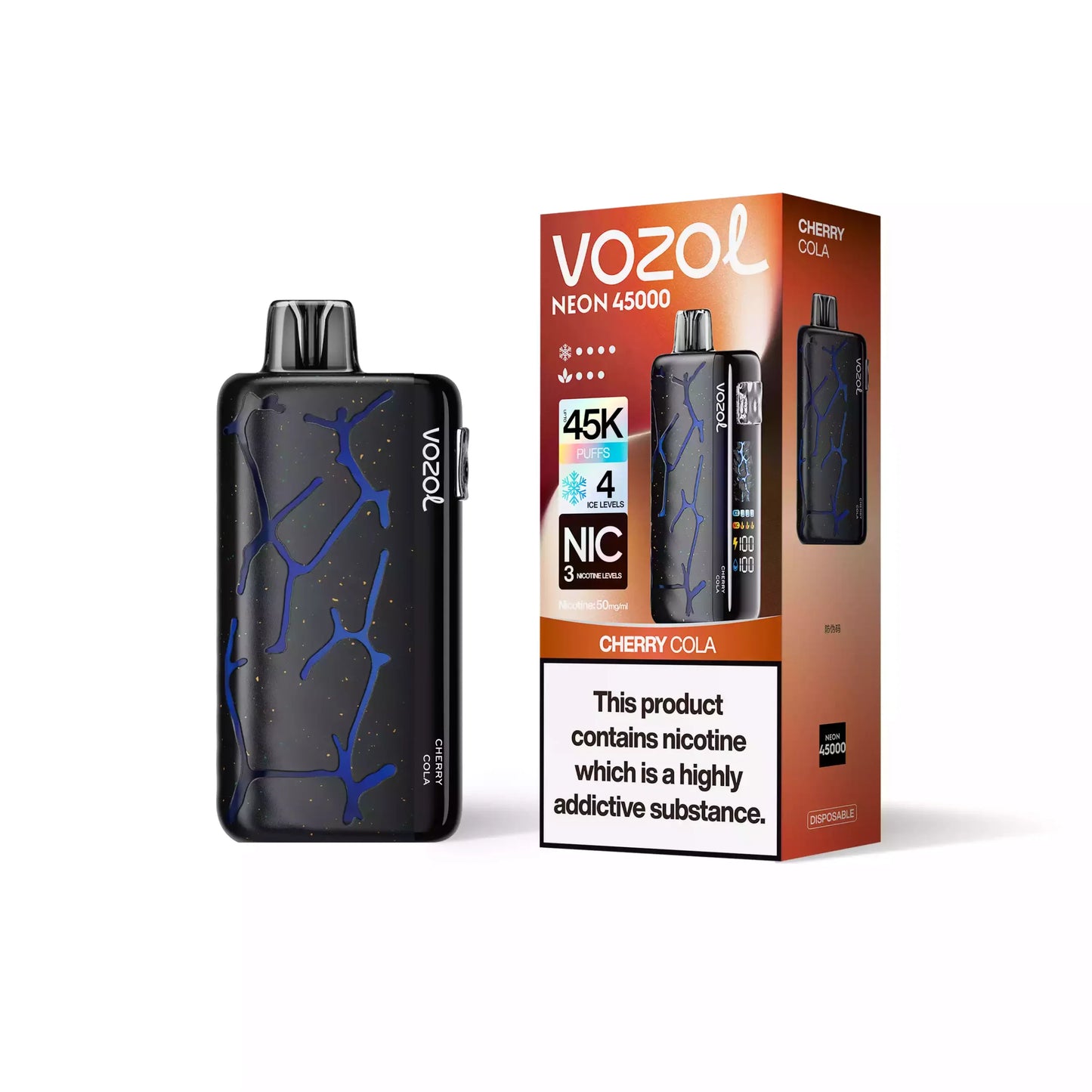 Vozol Neon 45000 Puffs Vorgefülltes Einweg Kit 24ml (45K Puffs) - 💥 Nehme 5 Zahle NUR 4! + Ab einem Einkauf von 100€ 2 Mystery Gratis💥