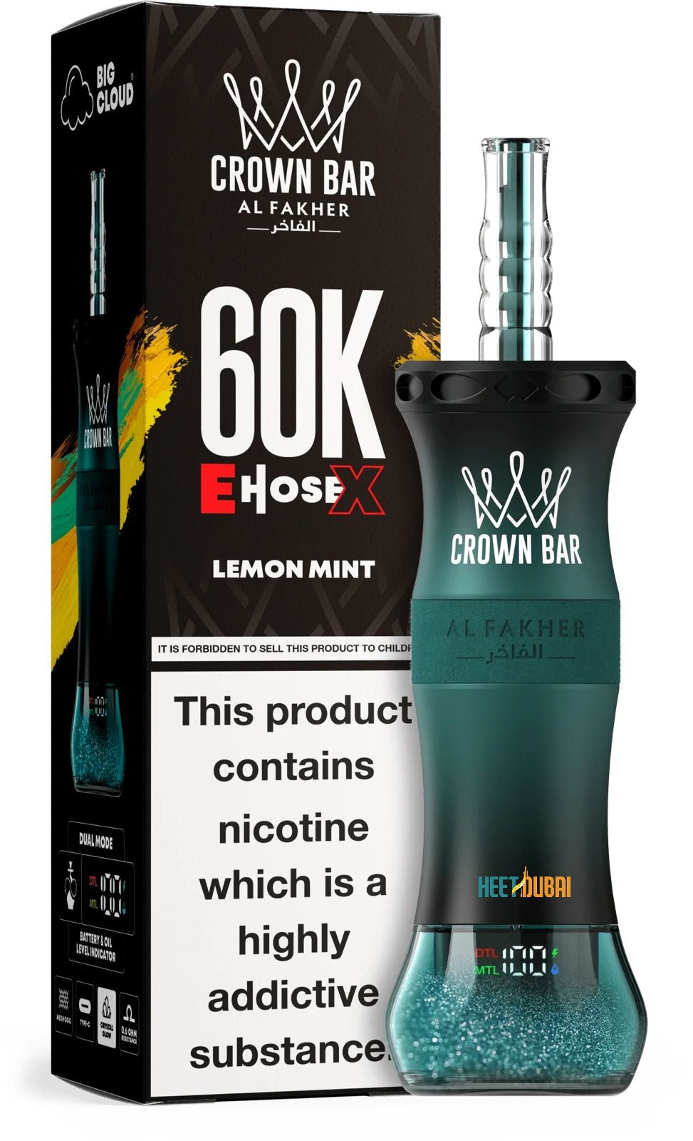 AL Fakher Crown Bar 60K 60000 Puffs E-Hose X Einweg Kit - 💥 Nehme 5 Zahle NUR 4! + Ab einem Einkauf von 100€ 2 Mystery Gratis💥