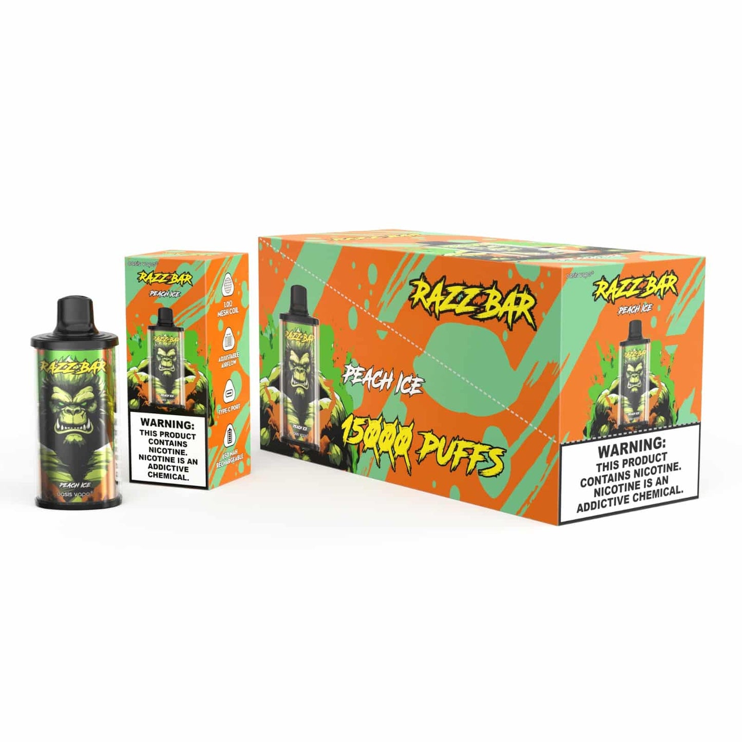 Razz Bar 15000 15K Puffs Einweg Kit- 💥 Nehme 5 Zahle NUR 4! + Ab einem Einkauf von 100€ 2 Mystery Gratis💥