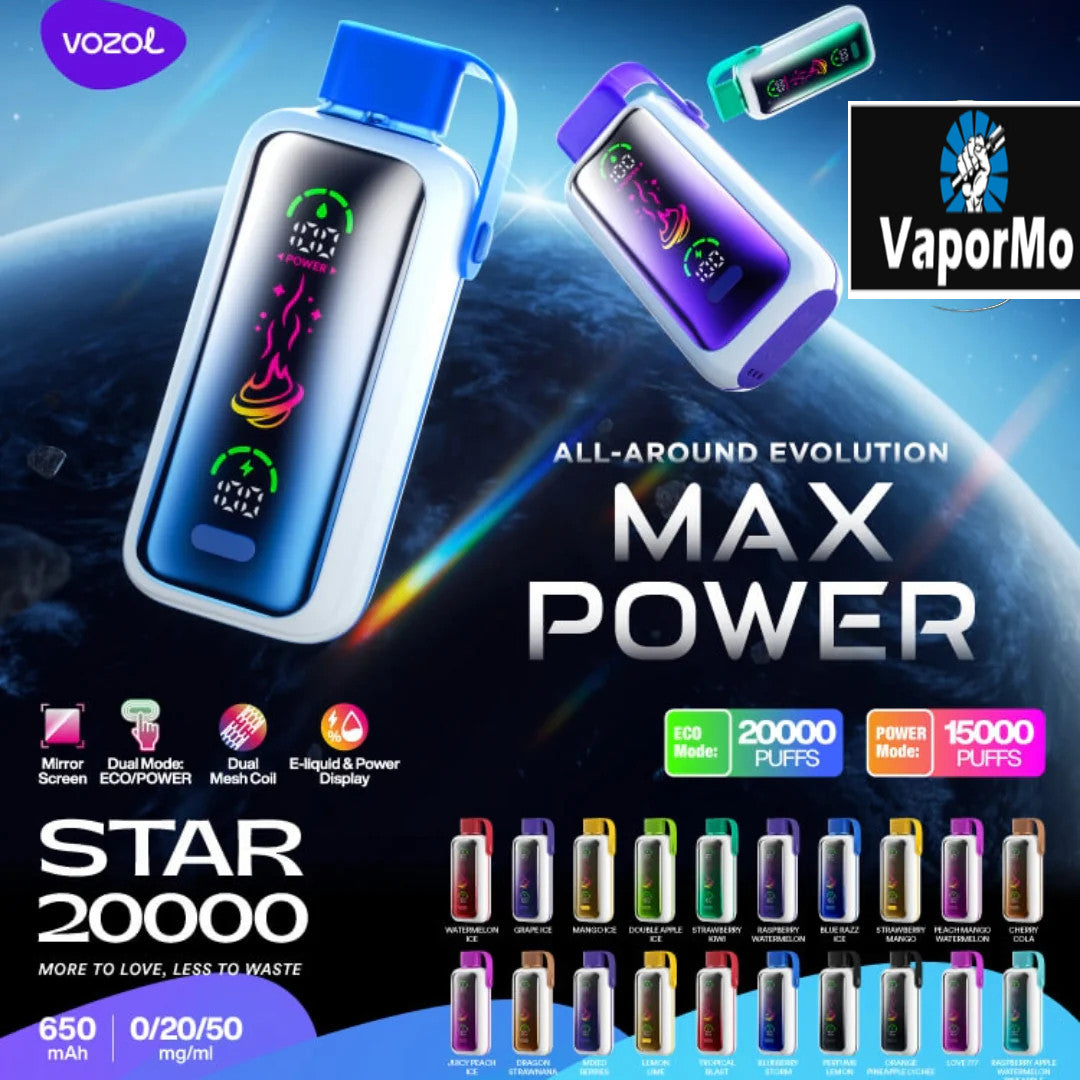 Vozol Star 20000 Puffs Dual Power Wiederaufladbarer Einweg Vape