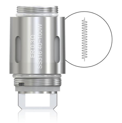 Eleaf MELO RT 22 ER Coil - Verdampferkopf SS316L 0,3 Ohm - 5 Stück / Packung