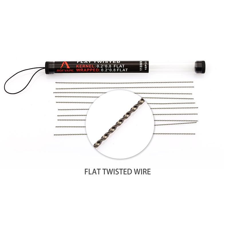 Rofvape Flat Twisted Shot Wickeldraht - 118 mm x 10 Stück / Packung