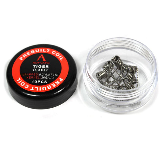 Rofvape Tiger Draht Prebuilt Coils 0,36 Ohm - 10 Stück / Packung