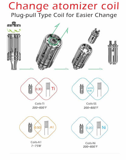 Rofvape Witcher Tank Ersatz Coil SS316L 0,3 Ohm/Kanthal 0,5 Ohm - 5 Stück/Packung