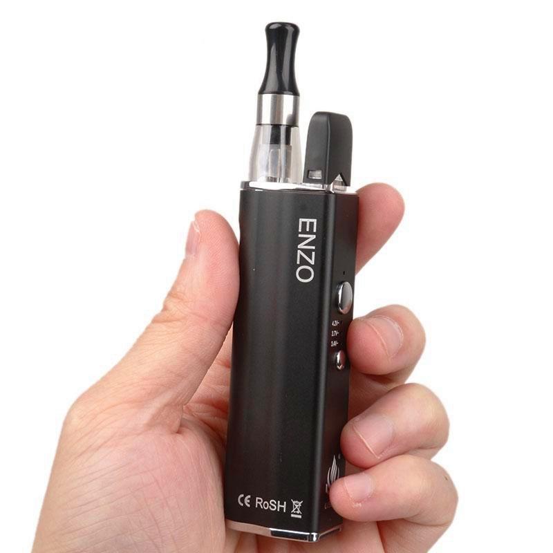 LVSmoke Enzo 4 in 1 450mAh Variable Voltage VV Box Mod für dicke Öle/Flüssigkeiten/Konzentrate/Trocken Cartridges Tank