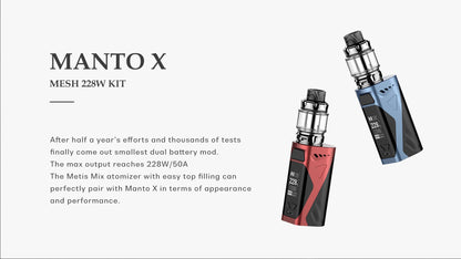 Rincoe Manto X Mesh 228W Starterset mit Metis Mix 6mL Verdampfer