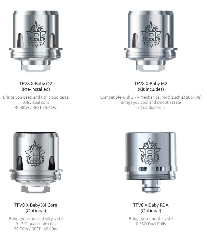 SMOK TFV8 X-Baby Ersatz Coil Verdampferkopf - 3 Stück / Packung